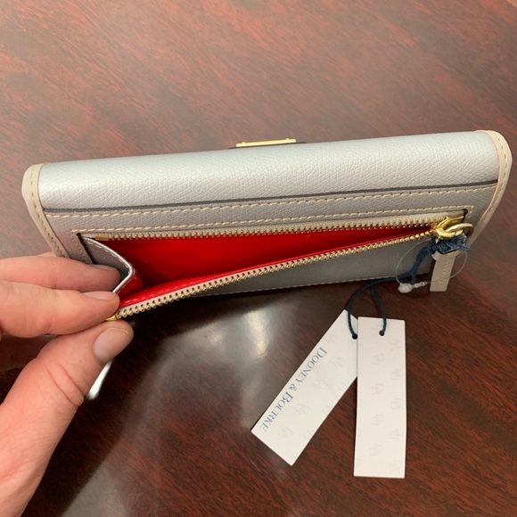 Dooney & Bourke borsa portafoglio da polso nera pelle grana